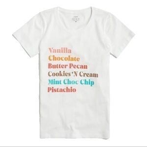J. Crew Factory Collector Tee White Ice Cream Graphic T-shirt - XS